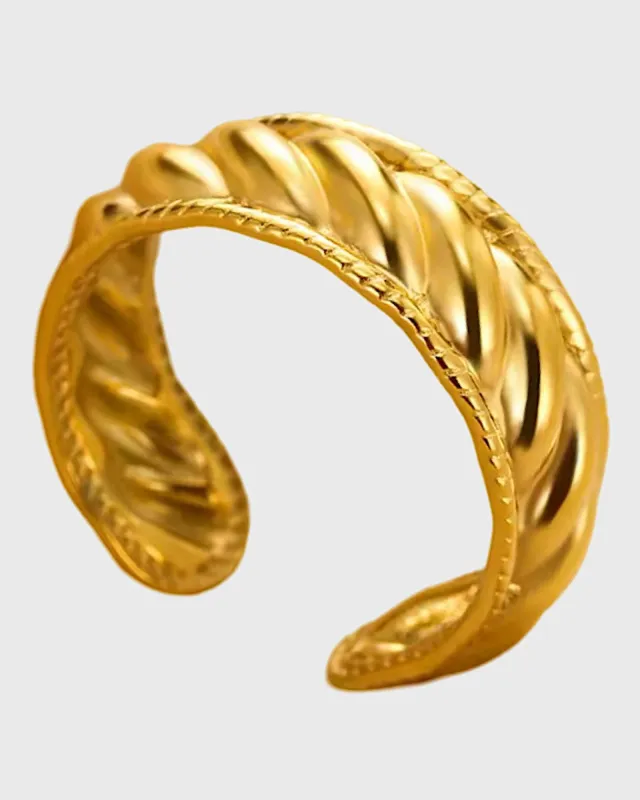 Eloisea Adjustable Ring 24K Gold sold by Banks Jewelry