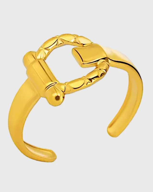 Buckel  Adjustable Ring 24K Gold sold by Banks Jewelry