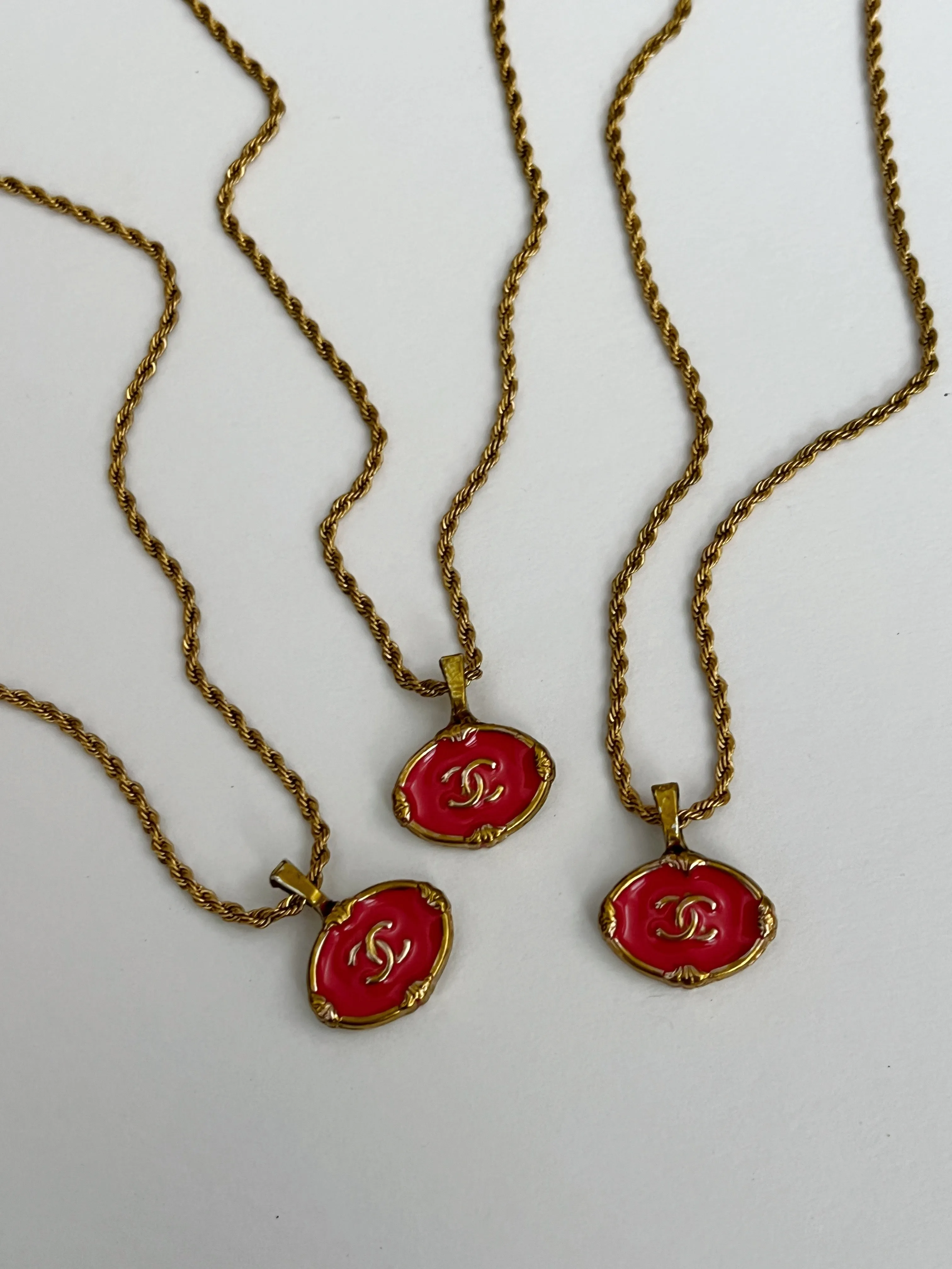 Chanel Charm Vintage Refurbished Designer Pendant Button necklace sold by Banks Jewelry product image thumbnail 2