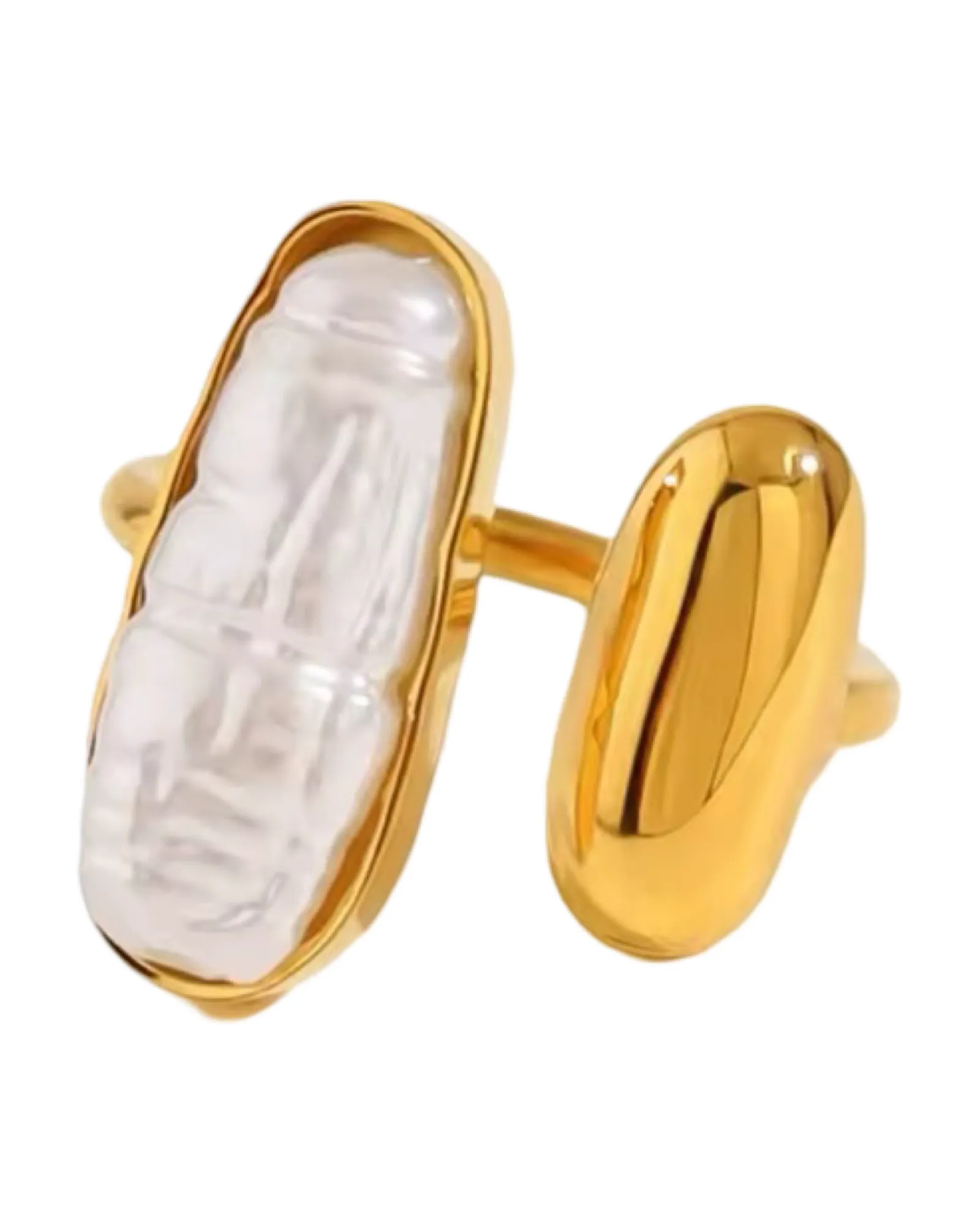 Willow Fresh Water Pearl Adjustable Ring -24K Gold sold by Banks Jewelry