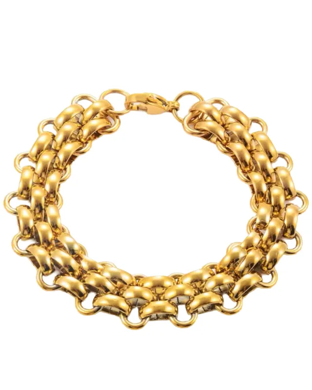 Harriet Bracelet Set-24K Gold sold by Banks Jewelry
