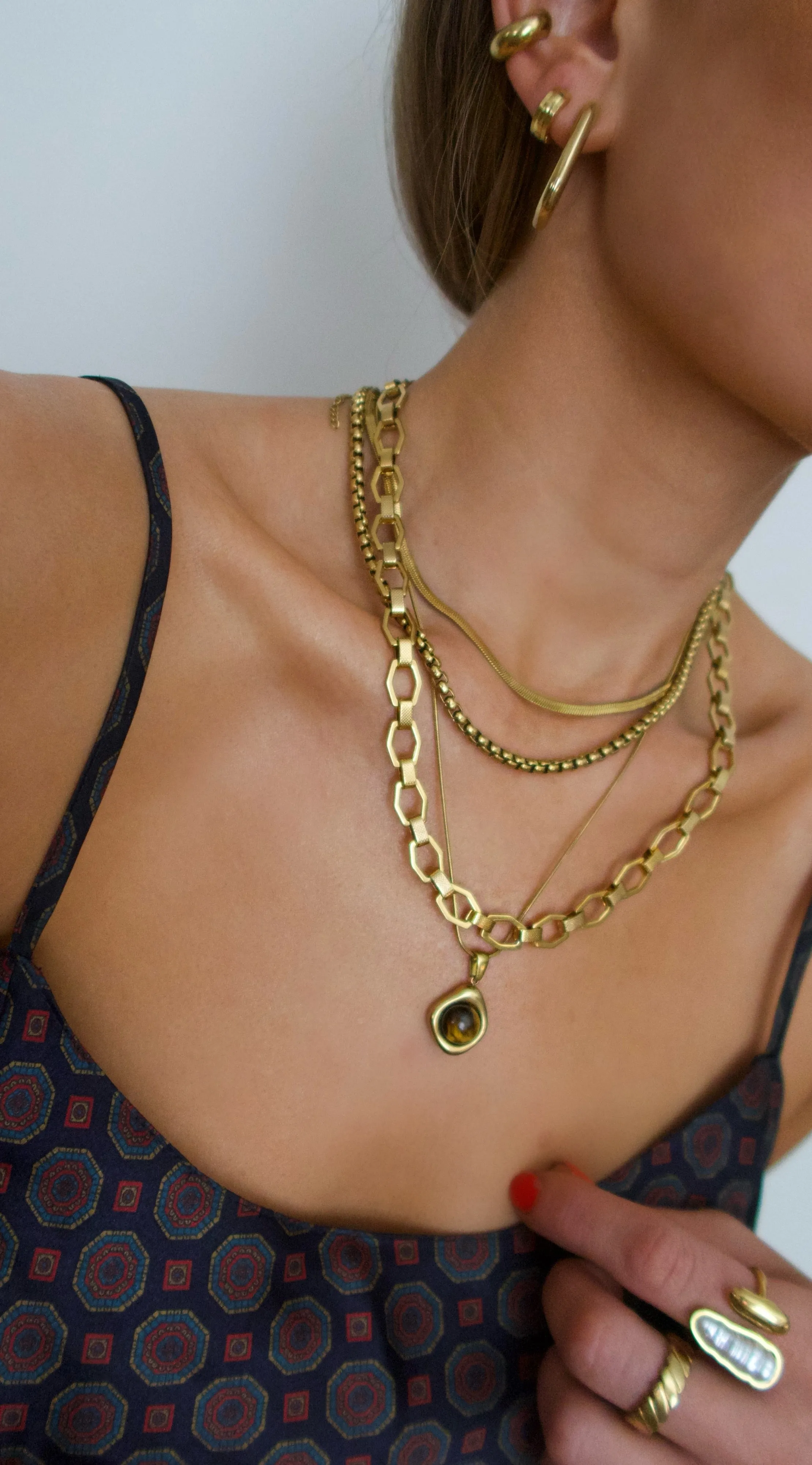 Jai Stacking Chain Necklace -24k Gold sold by Banks Jewelry product image thumbnail 3