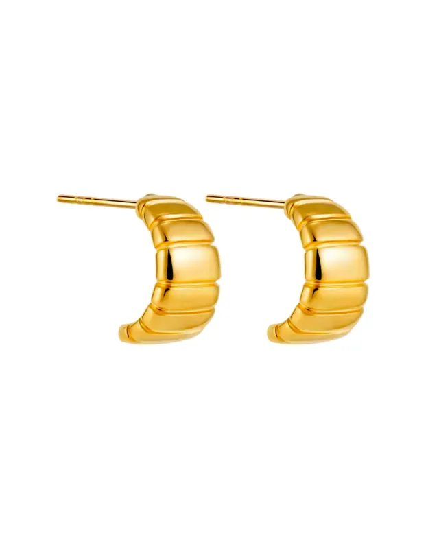 Rosa Earrings - 24K Gold sold by Banks Jewelry