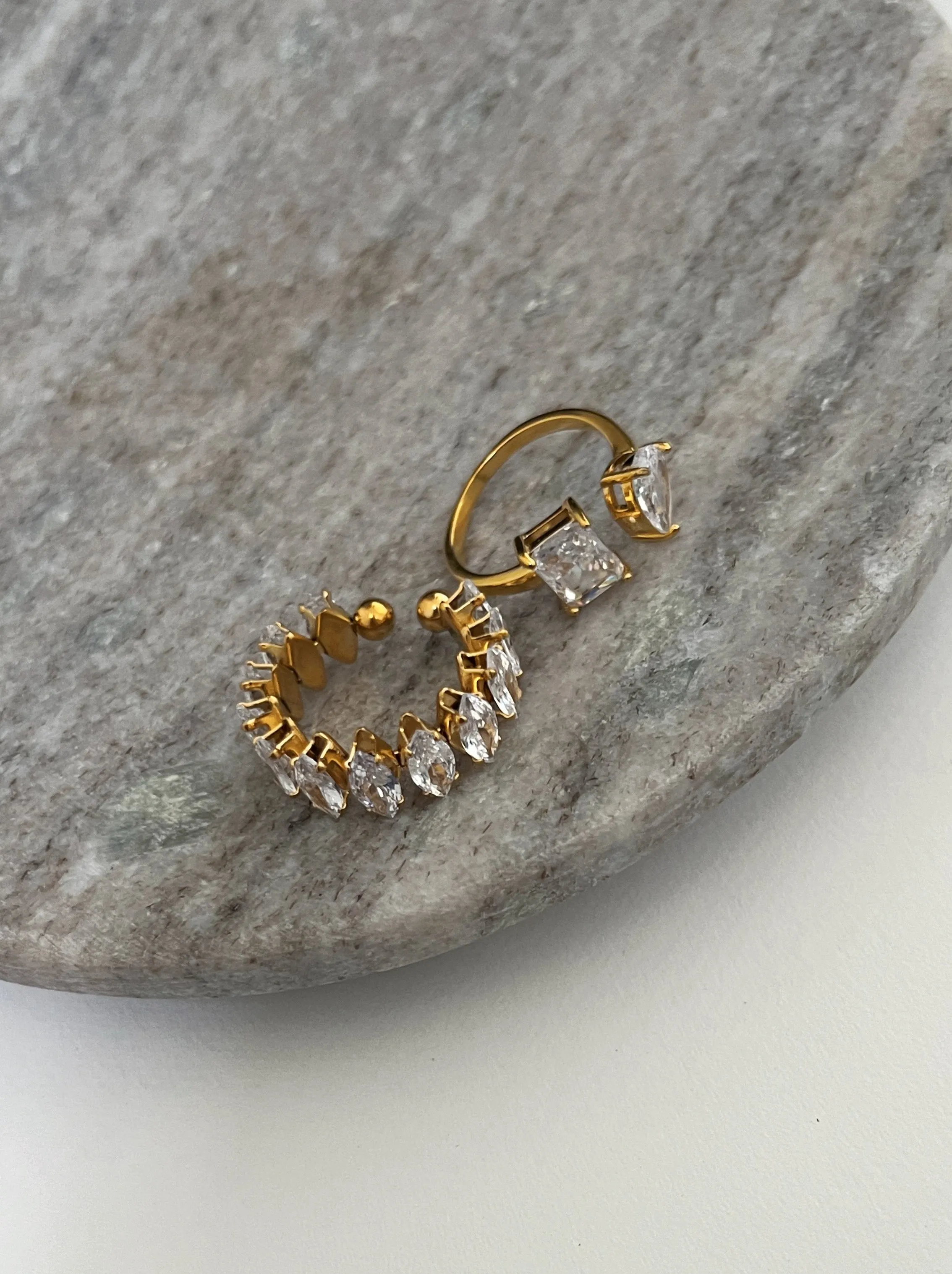 Multi Stone Adjustable Ring 24K Gold sold by Banks Jewelry product image thumbnail 4