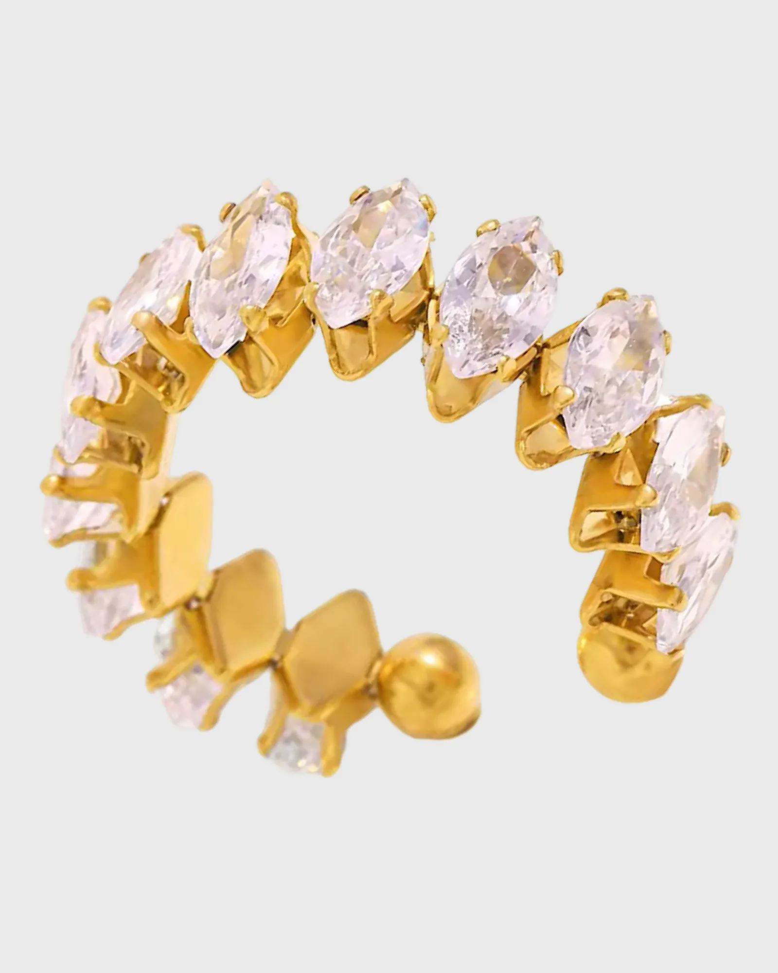 Multi Stone Adjustable Ring 24K Gold sold by Banks Jewelry