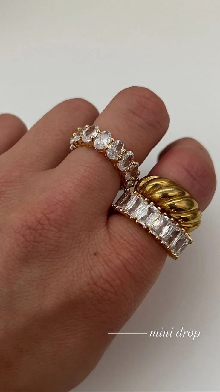 Multi Stone Adjustable Ring 24K Gold sold by Banks Jewelry product image thumbnail 3