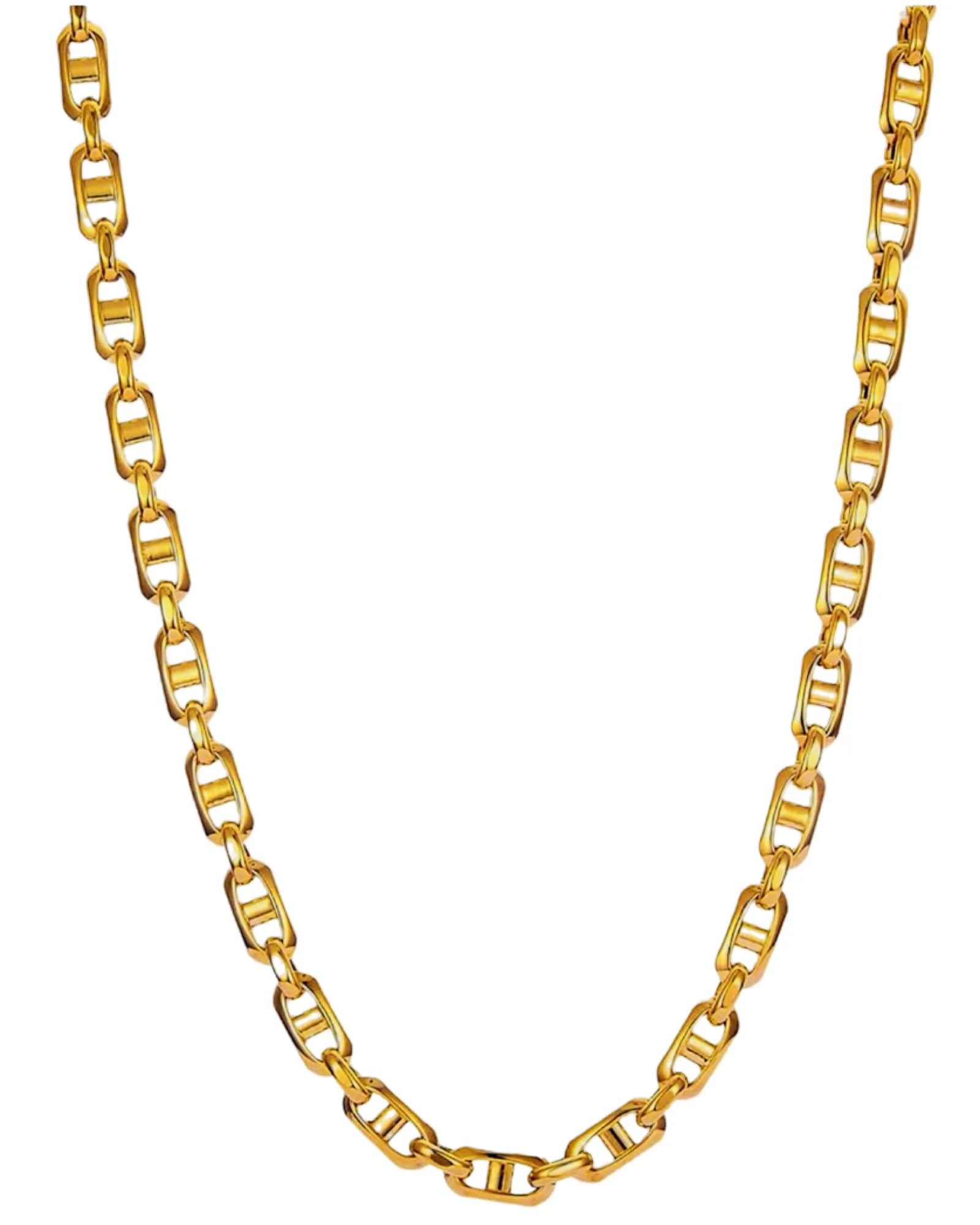 Eddie Chain Necklace -24k Gold sold by Banks Jewelry