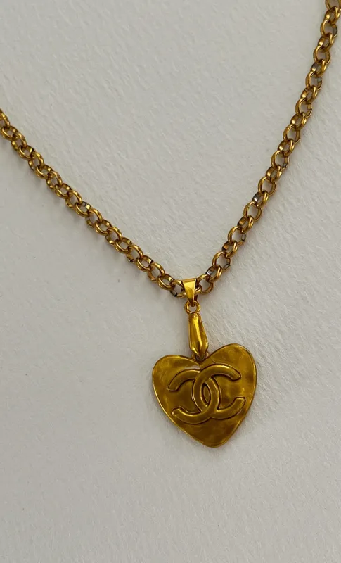 PRE- ORDER Chanel Charm Vintage Refurbished Designer Pendant Button necklace sold by Banks Jewelry