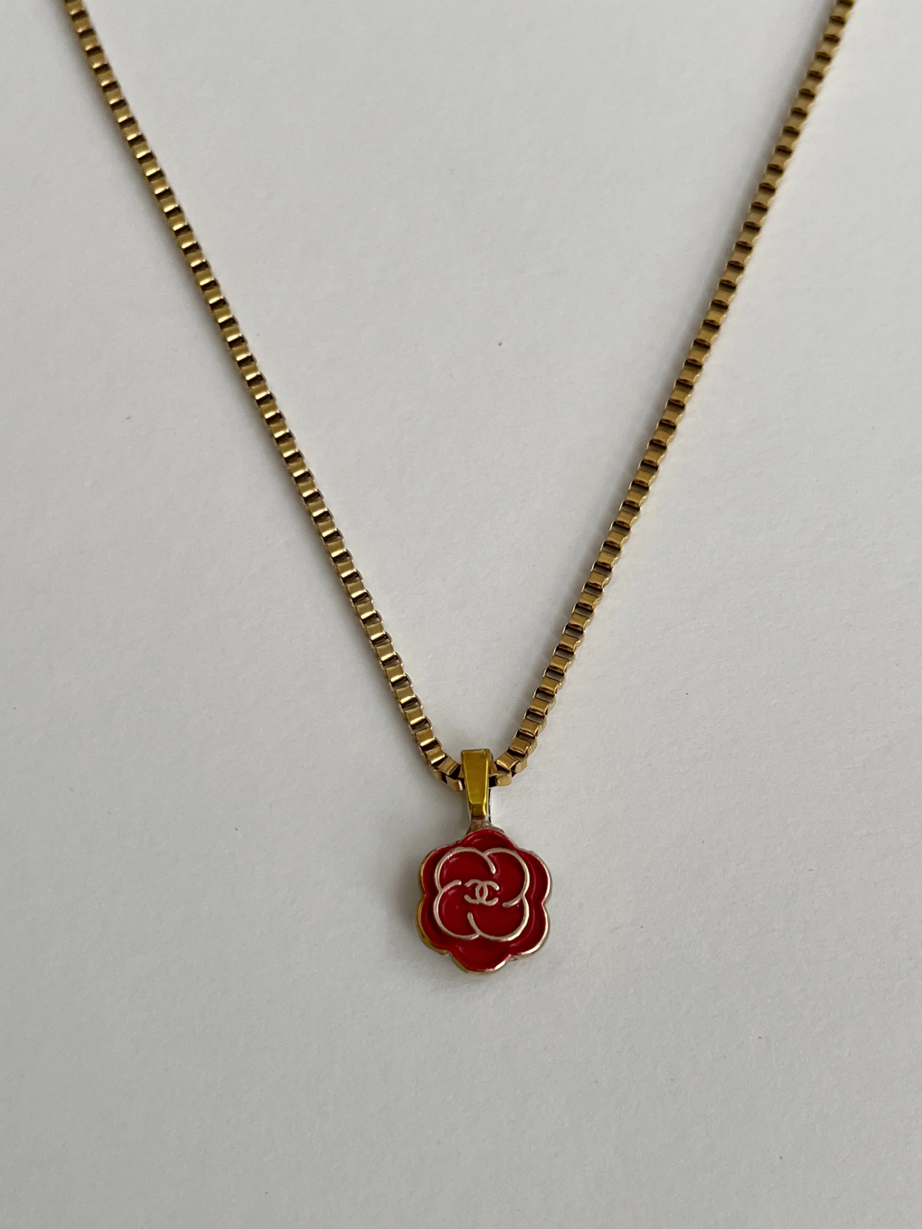 Chanel Charm Vintage Refurbished Designer Pendant Button necklace sold by Banks Jewelry product image thumbnail 3