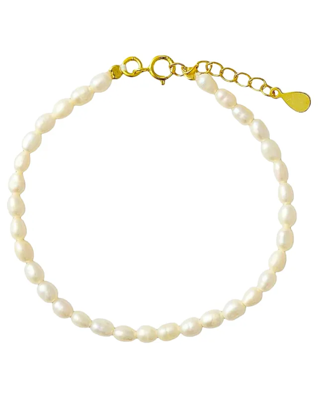 Just Pearly Bracelet-24K Gold sold by Banks Jewelry