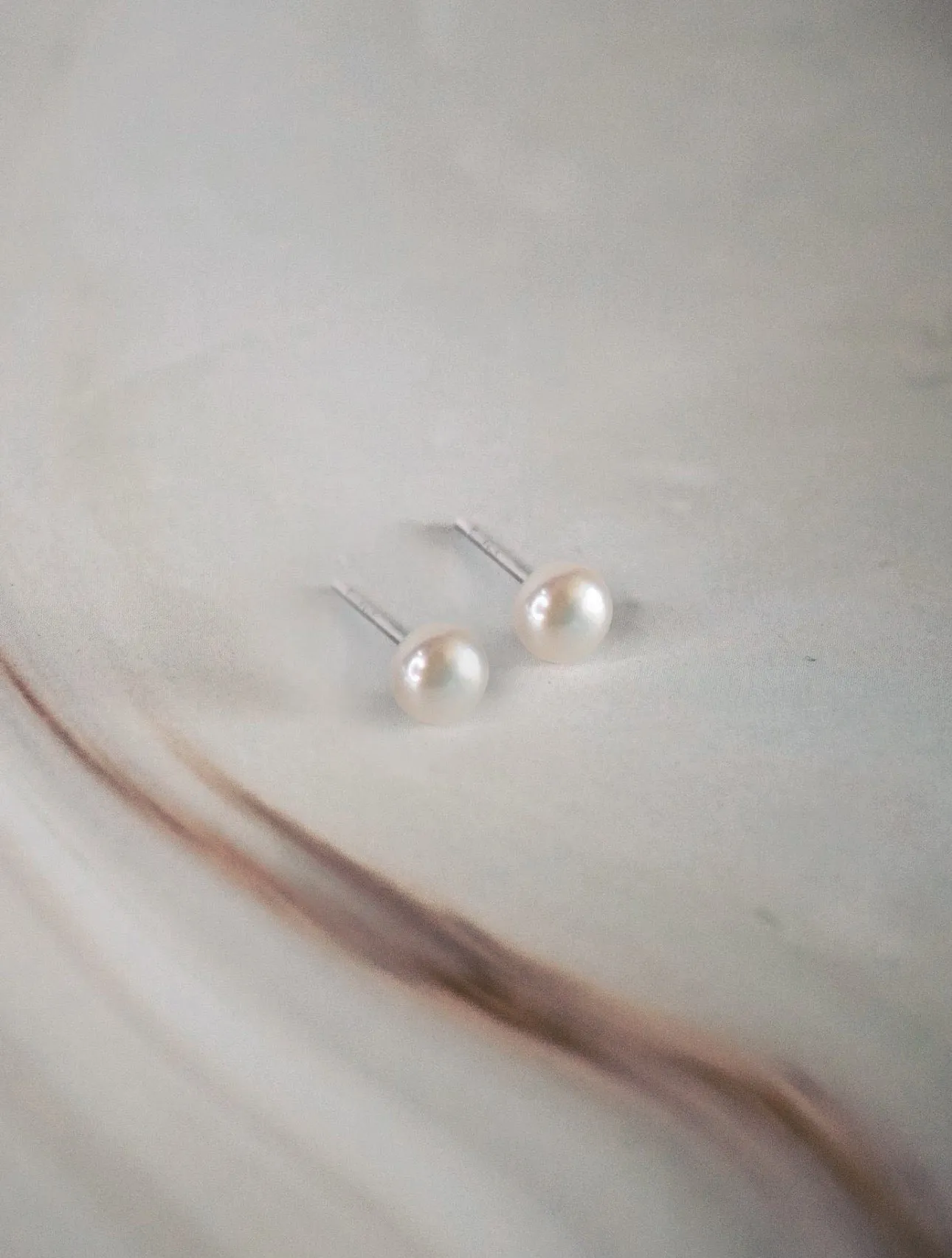 Stud Pearl Earrings -Silver sold by Banks Jewelry product image thumbnail 3
