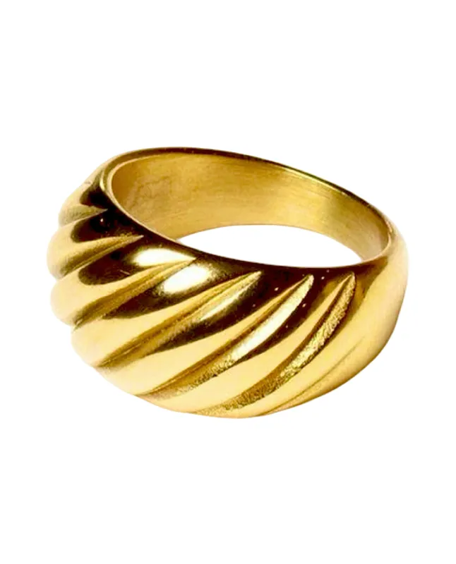Maeve Dome Ring (24k Gold) sold by Banks Jewelry