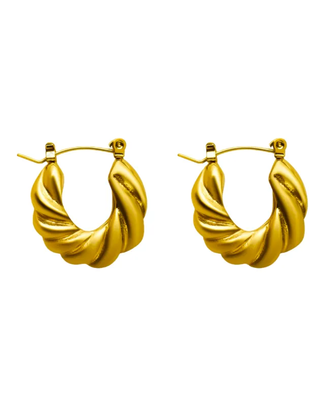 My Girl Hoops -24K Gold sold by Banks Jewelry
