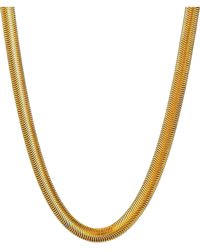 5.5 Herringbone Necklace  -24k Gold sold by Banks Jewelry