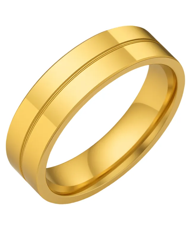Single Rib Basic Ring (18k Gold) sold by Banks Jewelry