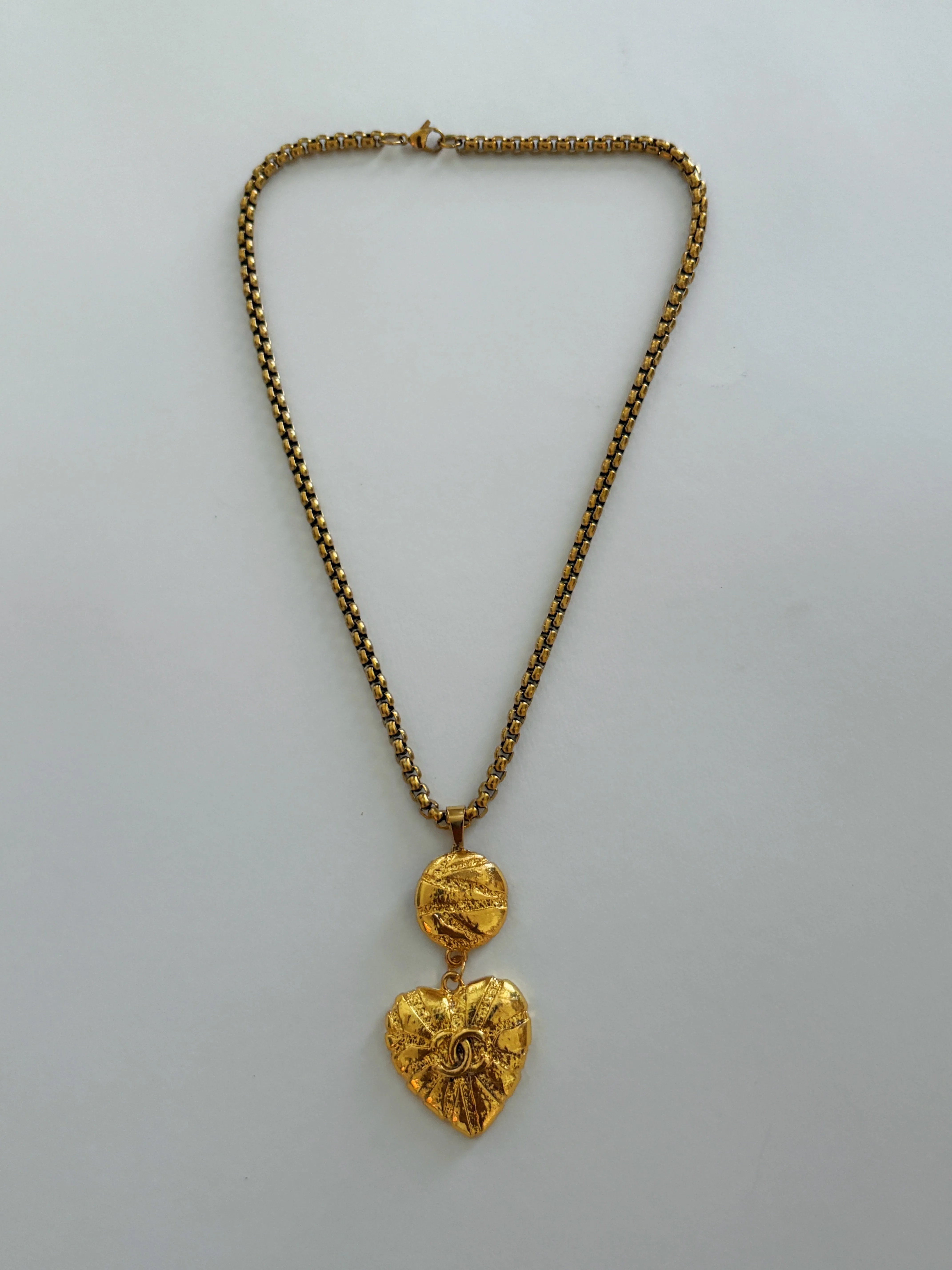 Chanel Charm Vintage Refurbished Designer Pendant Button necklace sold by Banks Jewelry product image thumbnail 4