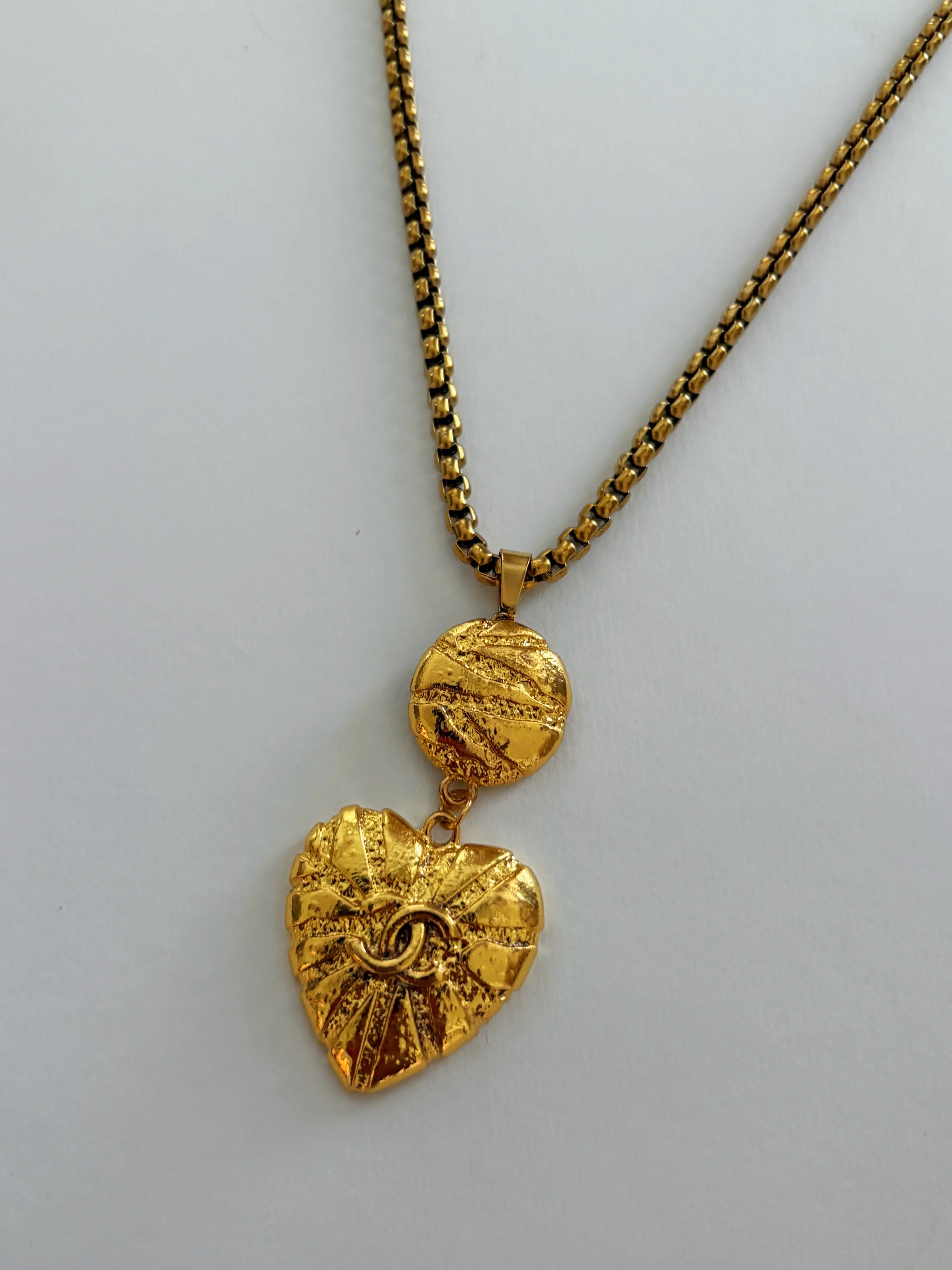 Chanel Charm Vintage Refurbished Designer Pendant Button necklace sold by Banks Jewelry product image thumbnail 2