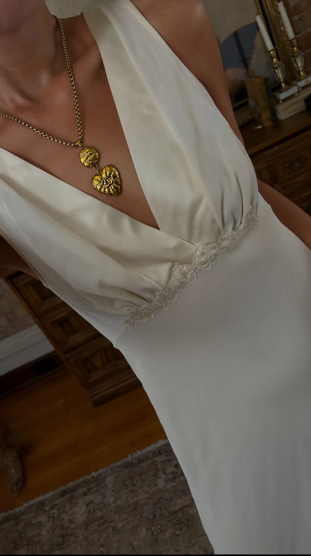 Chanel Charm Vintage Refurbished Designer Pendant Button necklace sold by Banks Jewelry product image thumbnail 3