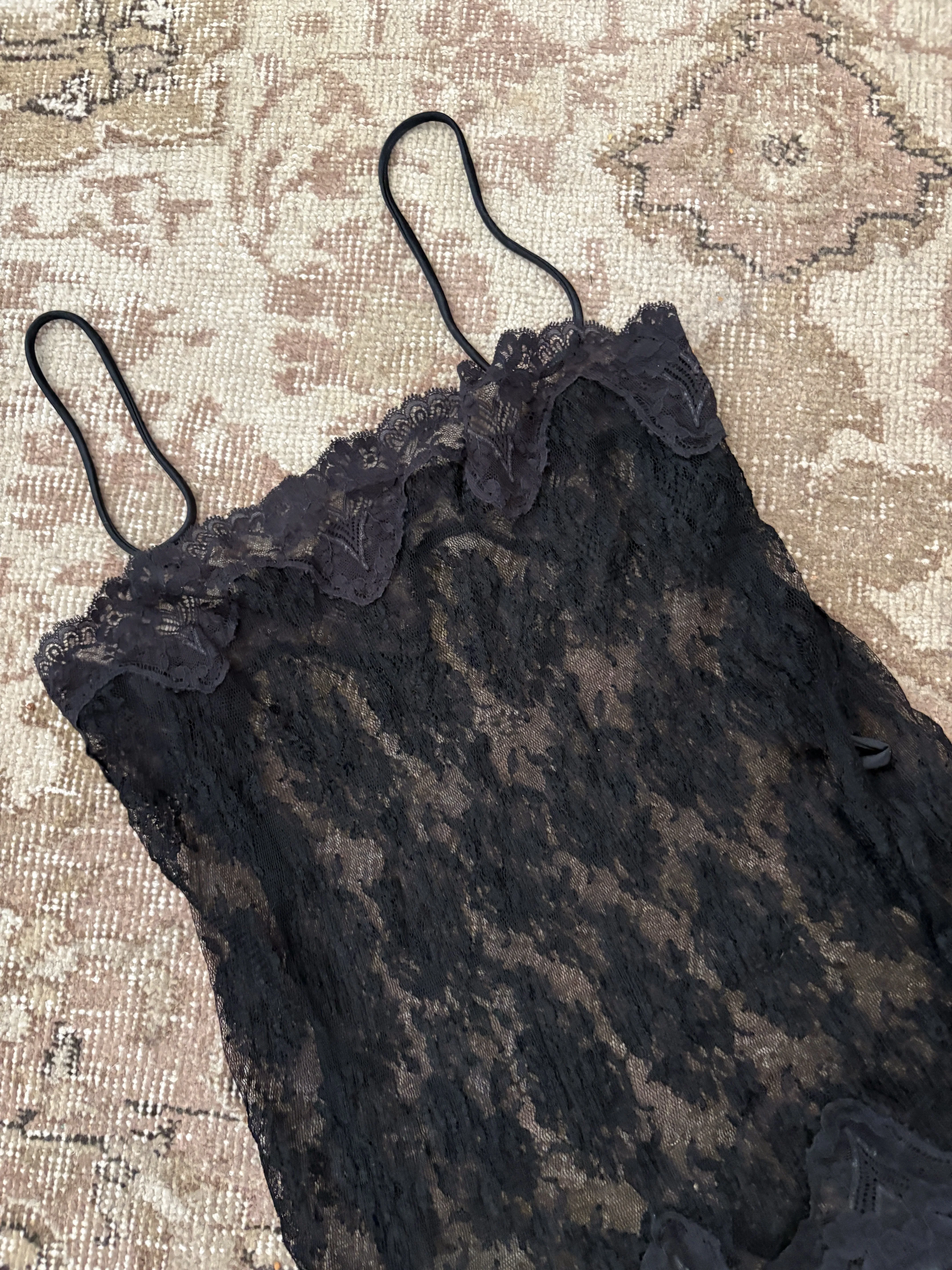 Vintage Y2K Ivory Satin & Lace Slip sold by Banks Jewelry product image thumbnail 2