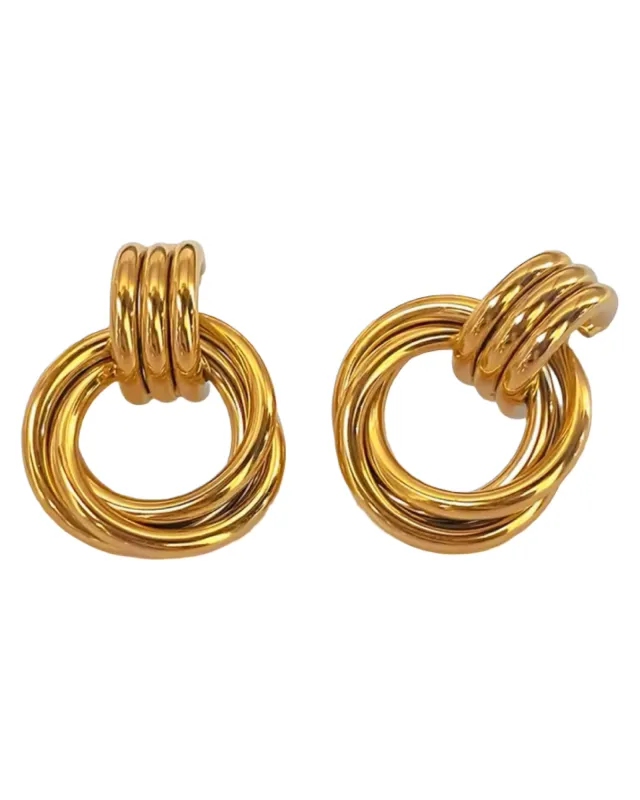 Gold Knot Earrings sold by Banks Jewelry