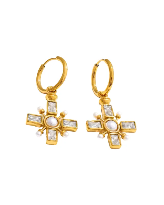 Rosa Earrings - 24K Gold sold by Banks Jewelry