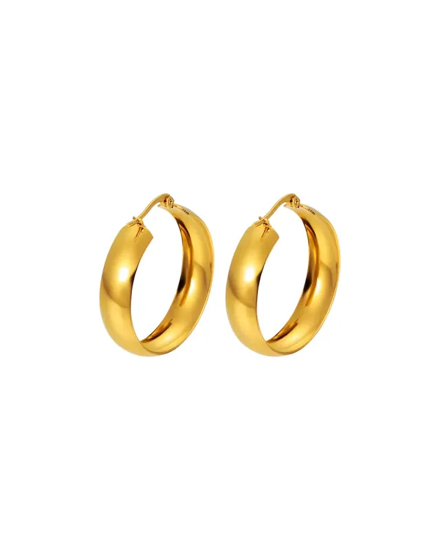 20mm  Gorgeous Gorgeous Girls Hoops (18k Gold) sold by Banks Jewelry