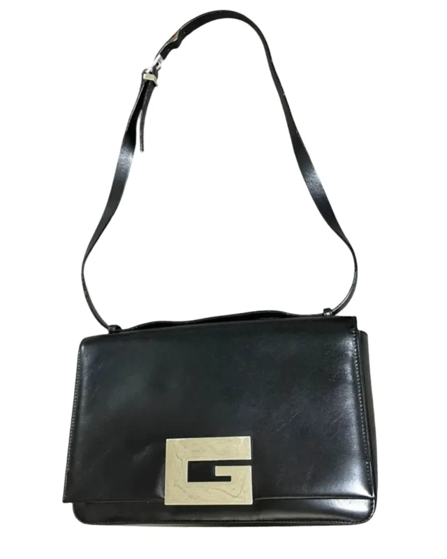 Gucci Leather & Silver hardware handle bag sold by Banks Jewelry