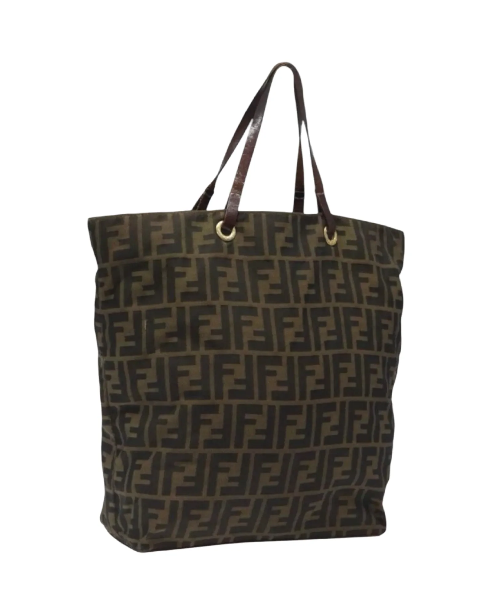 Vintage Fendi Zucca Canvas Tote Bag – Black/Brown sold by Banks Jewelry product image thumbnail 2
