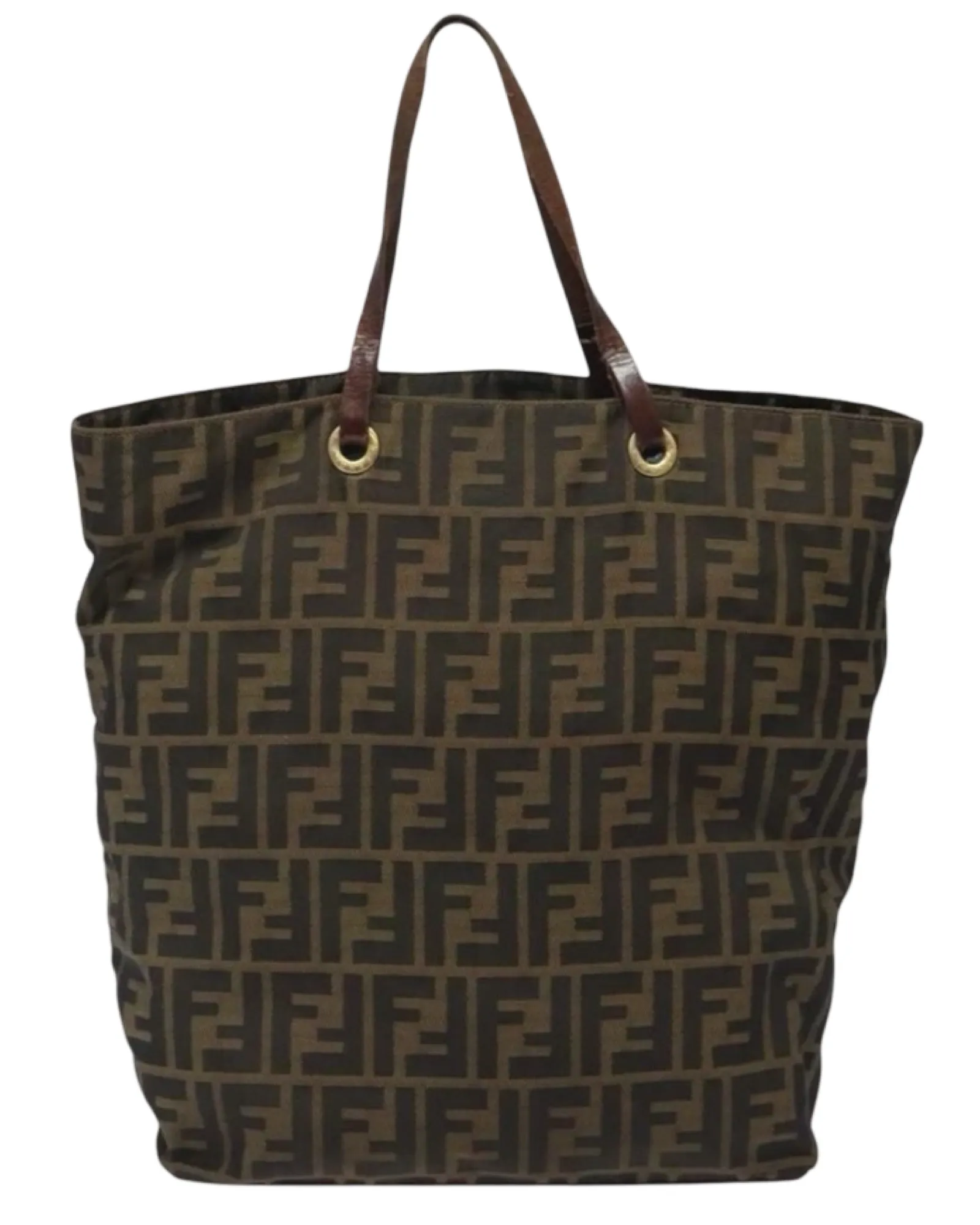 Vintage Fendi Zucca Canvas Tote Bag – Black/Brown sold by Banks Jewelry