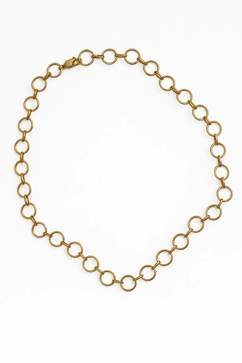 Circle Chain Necklace -24k Gold sold by Banks Jewelry