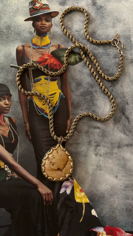 Vintage Stone Pendant Necklace – 55cm sold by Banks Jewelry