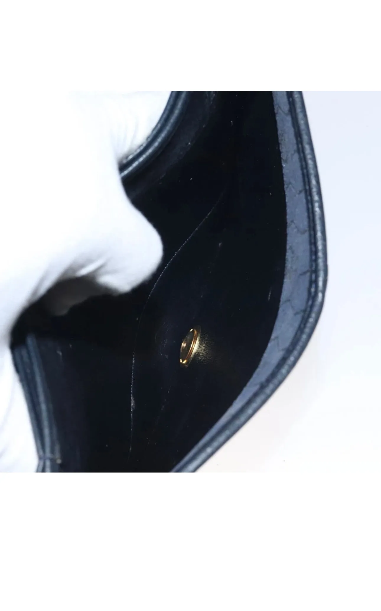 Vintage Christian Dior Shoulder Bag — Navy & Gold sold by Banks Jewelry product image thumbnail 3