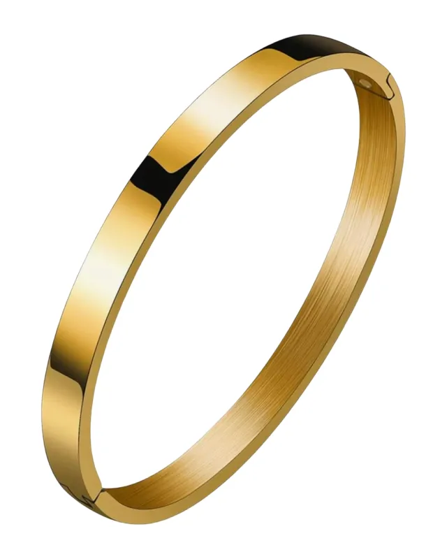 Sharp Edge Bangle -24K Gold sold by Banks Jewelry
