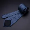 Barry. Wang Dark Blue Plaid Office Men Tie Pocket Square Cufflinks Set sold by Barrywang