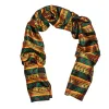 Barry Wang Green Scarf Christmas Winter Gold Green Snowflake Pattern sold by Barrywang