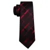 Barry. Wang Black Red Plaid Silk Tie Handkerchief Cufflinks Set sold by Barrywang