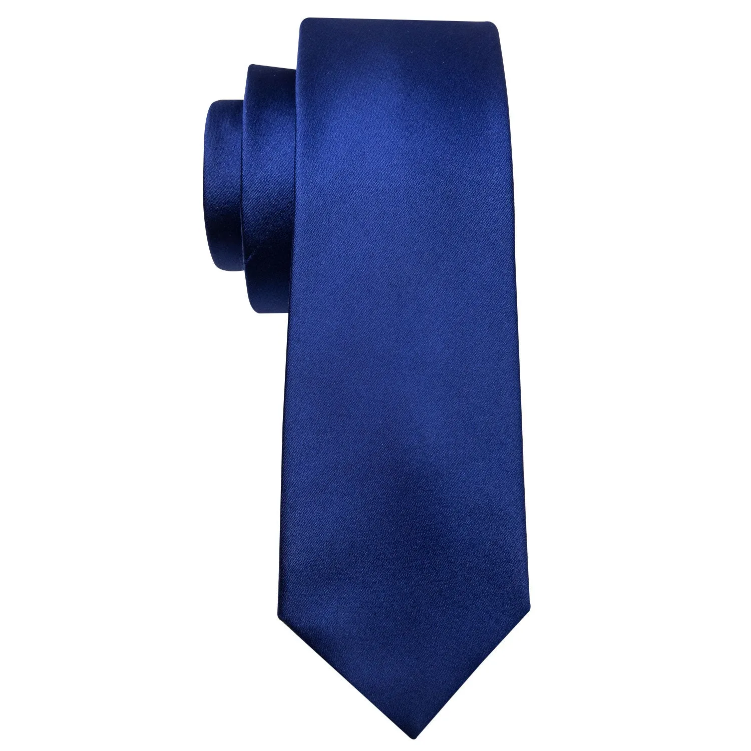 Barry. Wang Blue Tie Sapphire Solid Men's Silk Tie Set with Lapel Pin Brooch sold by Barrywang product image thumbnail 5