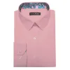 Barry.wang Formal Pink Blue Splicing Men's Business Shirt sold by Barrywang