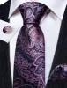 Barry Wang Lavender Purple Pink Paisley Tie Handkerchief Cufflinks Set sold by Barrywang