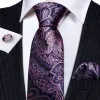 Barry Wang Lavender Purple Pink Paisley Tie Handkerchief Cufflinks Set sold by Barrywang