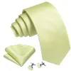Barry. Wang Mist Green Solid Silk Tie Handkerchief Cufflinks Set sold by Barrywang