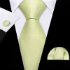Barry. Wang Mist Green Solid Silk Tie Handkerchief Cufflinks Set sold by Barrywang
