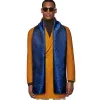 Barry. Wang Silk Winter Scarf Mens Scarf Blue Black Floral Scarf sold by Barrywang