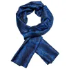 Barry. Wang Silk Winter Scarf Mens Scarf Blue Black Floral Scarf sold by Barrywang