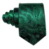 Barry Wang Green Tie Paisley Necktie Handkerchief Cufflinks Set sold by Barrywang
