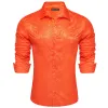 Barry. Wang Orange Paisley Silk Men's Shirt Casual Work shirts for Guys sold by Barrywang