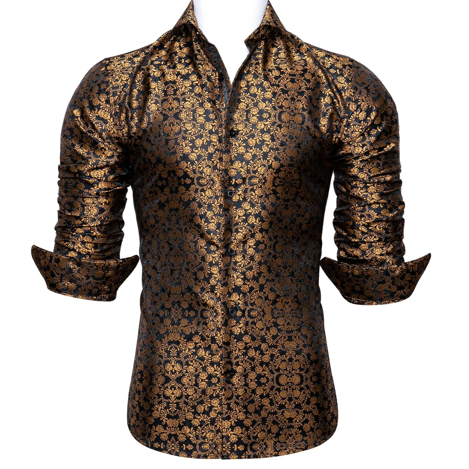 Barry.wang Novelty Brown Floral Shirt sold by Barrywang product image thumbnail 2