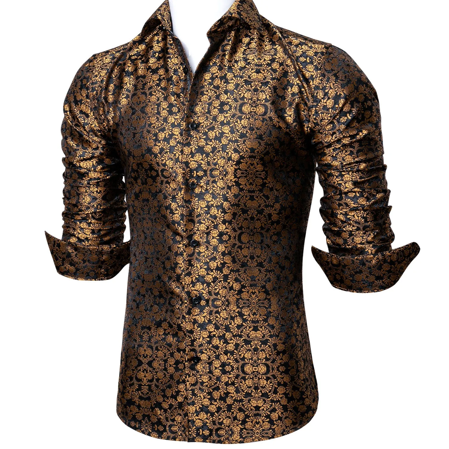 Barry.wang Novelty Brown Floral Shirt sold by Barrywang product image thumbnail 3