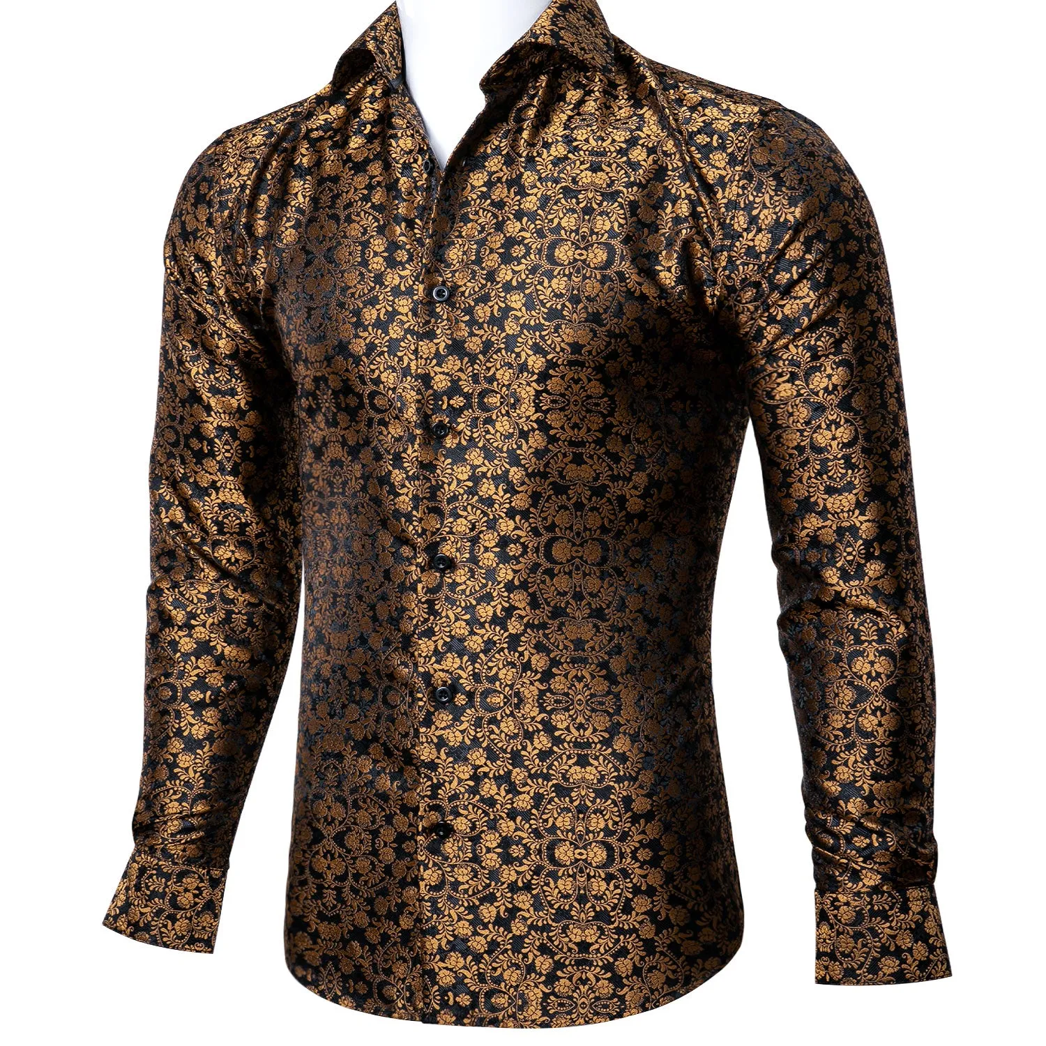 Barry.wang Novelty Brown Floral Shirt sold by Barrywang product image thumbnail 4