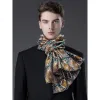 Barry Wang Silk scarf Luxury Blue Golden Silver Floral Scarf sold by Barrywang